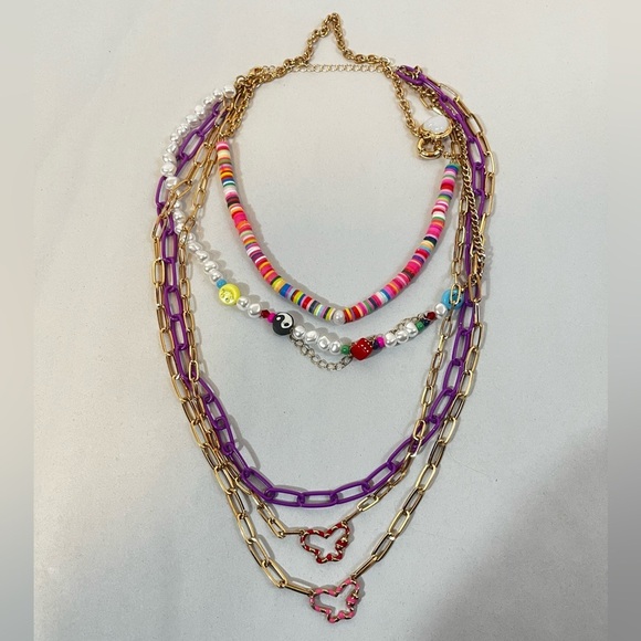 8 Other Reasons Jewelry - 8 Other Reasons Revolve 90’s Y2K Maximalism Layer Girly Stacked Necklaces